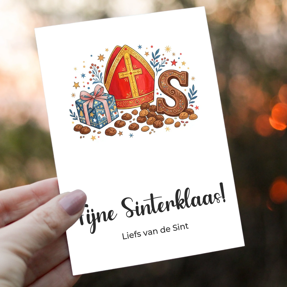 Sinterklaaskaart met Eigen Tekst - Fijne Sinterklaas