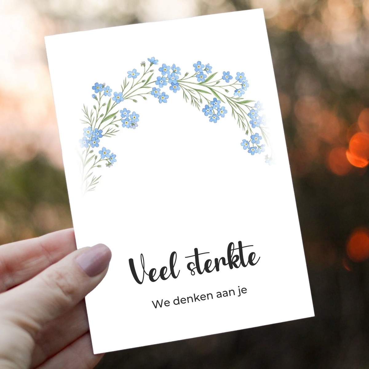 Sterktekaart met Eigen Tekst - Veel Sterkte