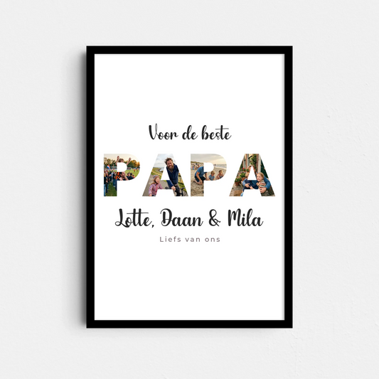 PAPA Poster - Foto's in de Letters (A4/A3)