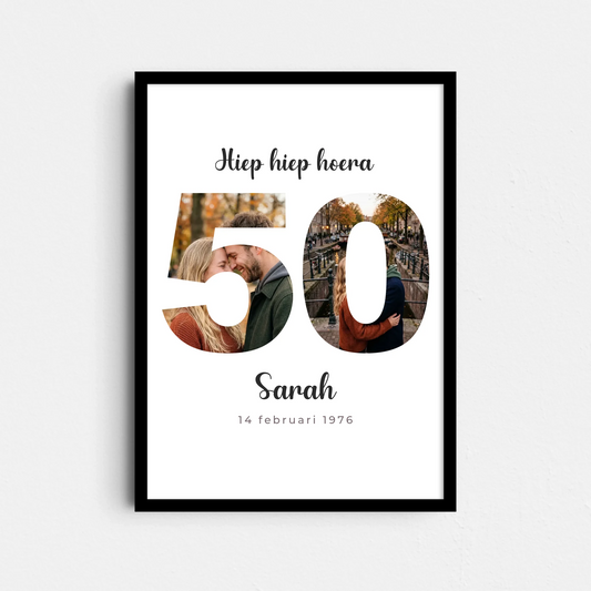 50 Jaar Poster - Foto's in de Cijfers (A4/A3)