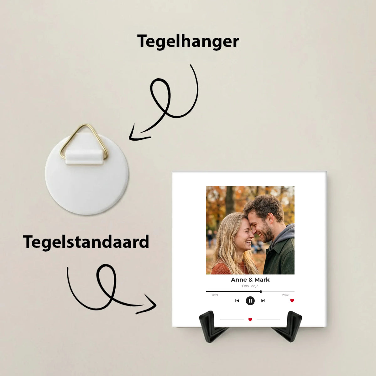 Muziekspeler Tegel - Foto, Liedje en Jaartallen