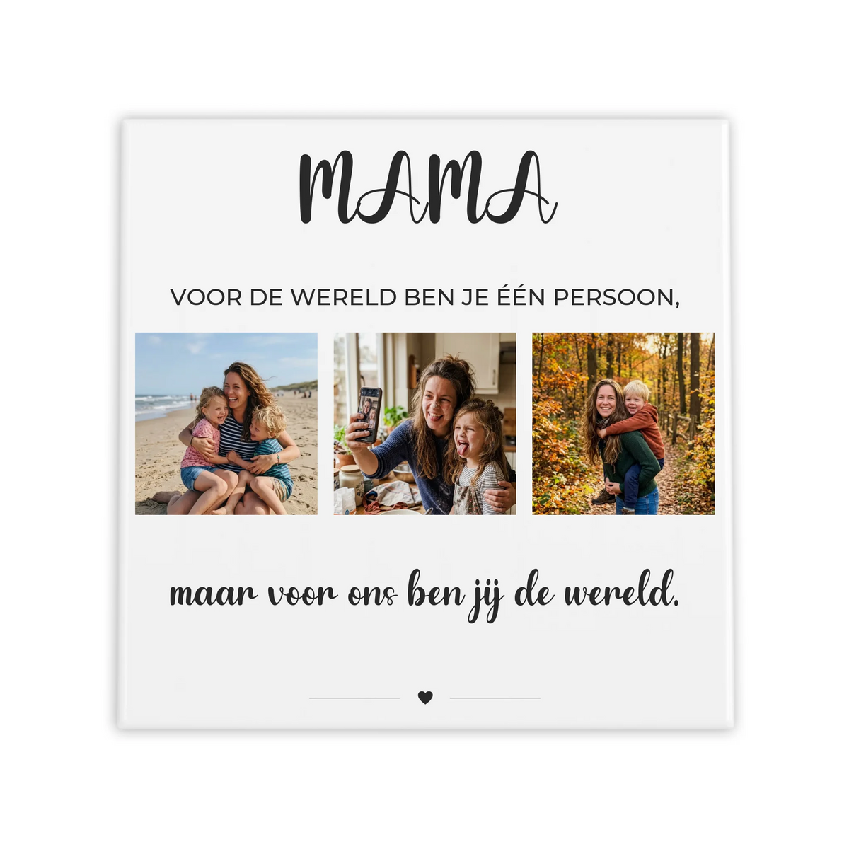 Letter Tegel MAMA - 3 Foto's, Eigen Woord en Tekst